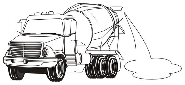 coloring building cement truck  and cement