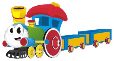 iki trails ile mutlu oyuncak tren
