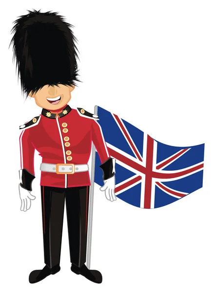 Guardia Nazionale Inghilterra Con Bandiera — Foto Stock