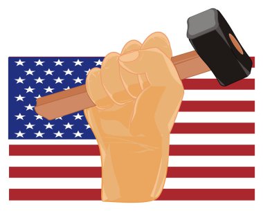 Doğum günün kutlu olsun ve Amerikan bayrağı