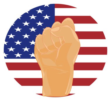 yumruk ve Abd bayrağı