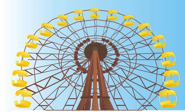 Roda Gigante Chernobyl Céu Azul — Fotografia de Stock