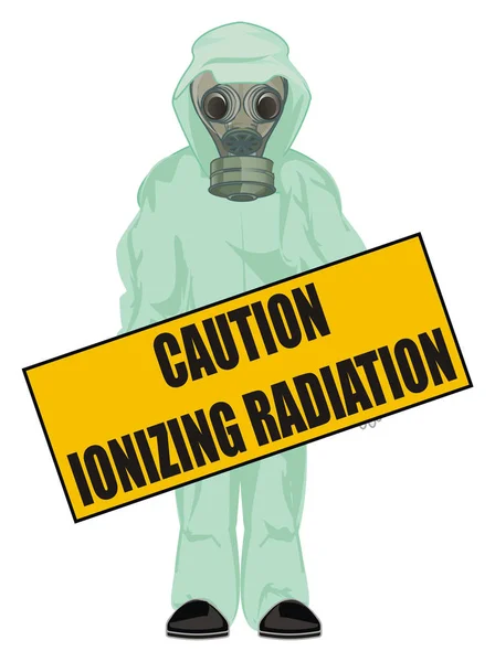 Man Gas Mask Banner — Stock Photo, Image