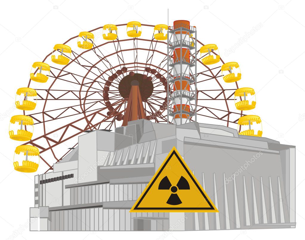 colored  symbols of Chernobyl