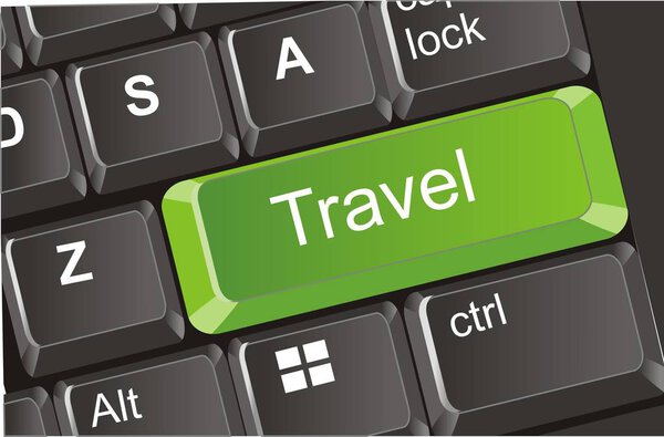Travel button on keybaord of laptop