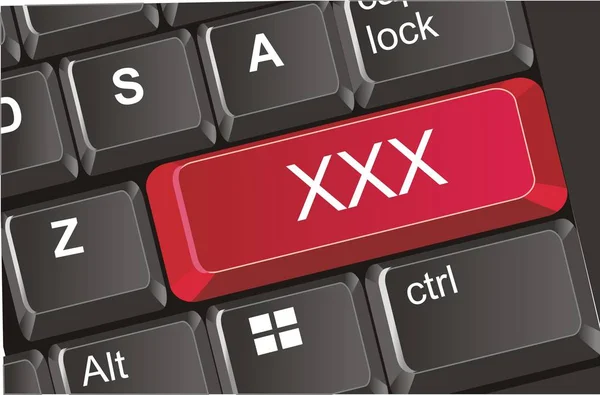 按钮与字母 Xxx 在笔记本电脑的钥匙宝 — 图库照片