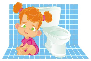 Wc kızıl saçlı kız bebek 