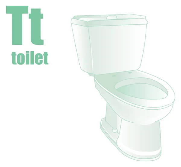 Белый Чистый Туалет Именем Буквами — стоковое фото