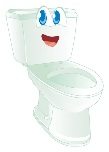 Grappig Wit Schoon Toilet Stand — Stockfoto