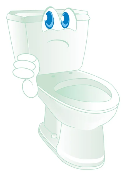 Olycklig Vit Ren Toalett Visa Gest Inget Bra — Stockfoto