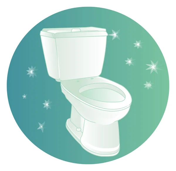星付きのアイコンの白いきれいなトイレ — ストック写真