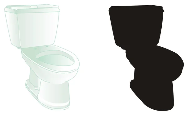 Белый Чистый Туалет Тень — стоковое фото