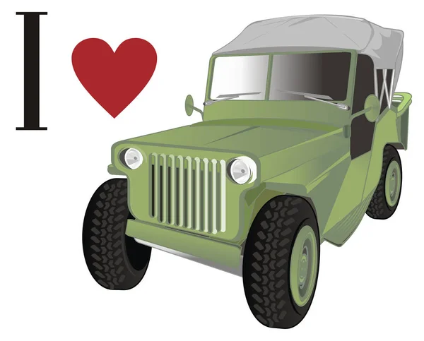 Amo Vecchio Esercito Verde Auto — Foto Stock