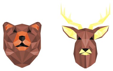 ayı ve geyik papercraft snout