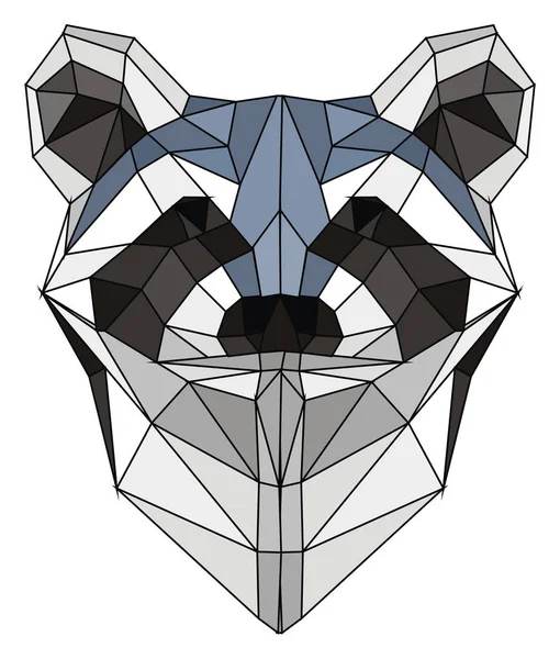 Papercraft Nos Racoon Med Linjer — Stockfoto