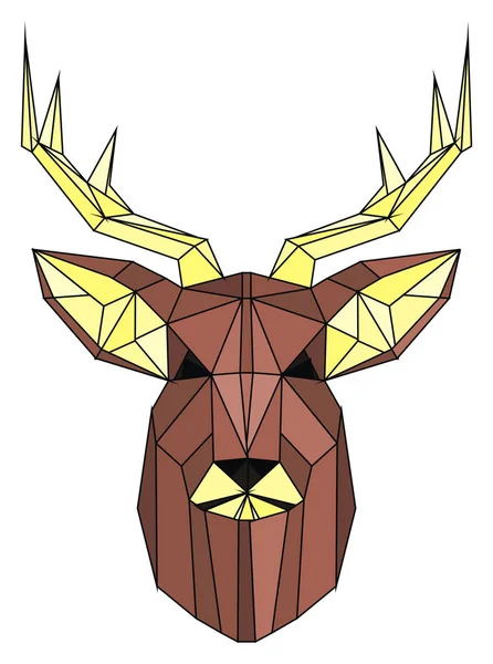 Papercraft Nos Brown Deer — Stockfoto