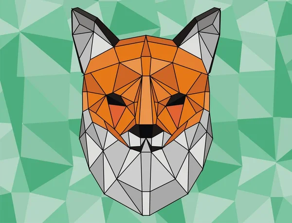 papercraft snout of fox with black lines