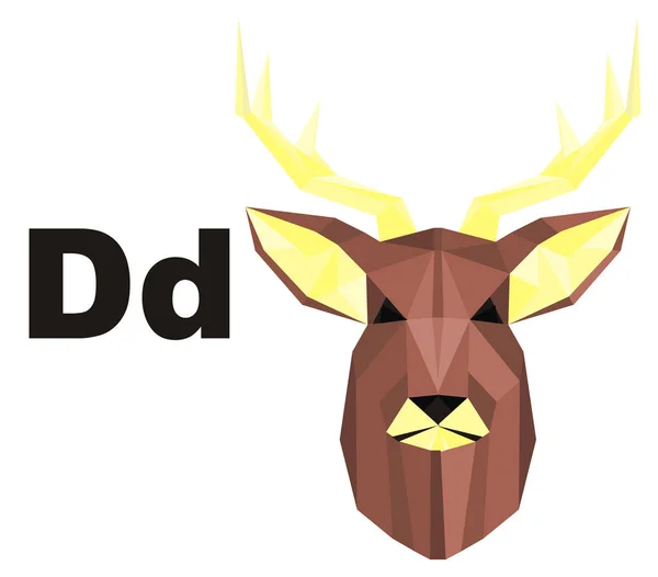 Papercraft Snout Deer Abc — Stock Photo, Image
