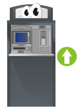 yukarı ok ile komik Atm standı