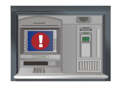 ünlem işareti ile Atm ekranı