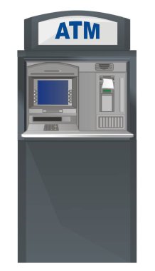 Kağıt çekli bir Atm standı