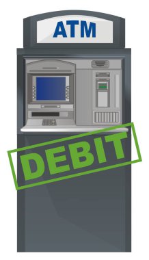Borç baskılı bir Atm standı