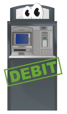 banka baskılı komik Atm standı