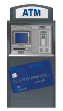 Banka kartı ile bir Atm standı