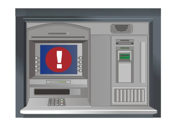 感嘆符付きの Atm の画面 — ストック写真