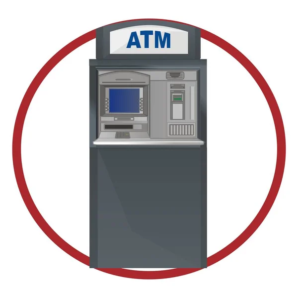 Suporte Atm Sinal Vermelho — Fotografia de Stock