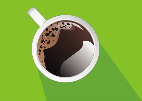 Kopje Koffie Groene Achtergrond — Stockfoto