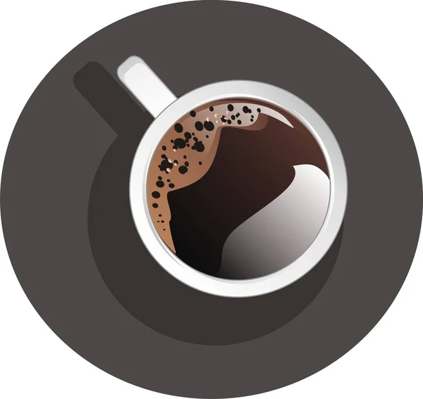 Cup Coffee Shadow Gray Background — Stock Photo, Image