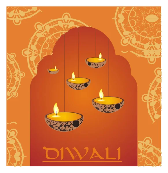 Orange Fireworks Holiday Diwali Lights — Stock Photo, Image