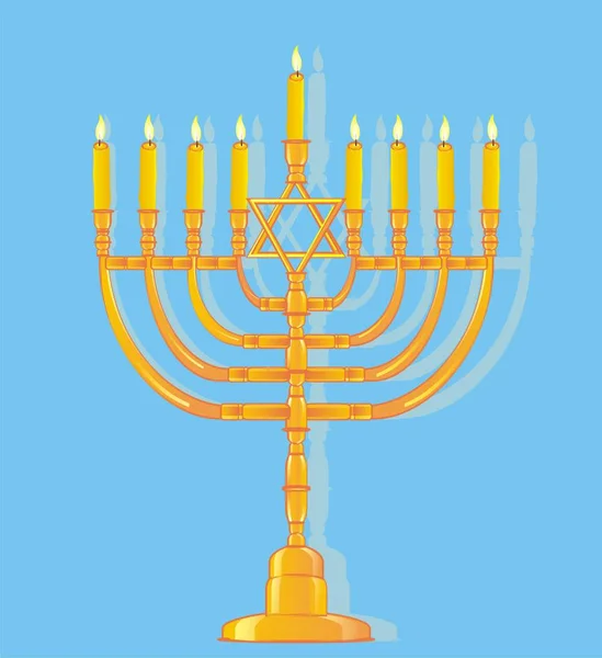 Jüdischer Kerzenständer Und Spaß Israel — Stockfoto