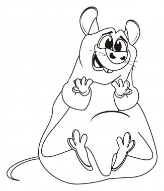 colorin g yağ ve gülümseyen fare