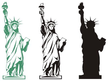 üç farklı özgürlük heykeli