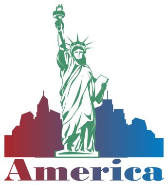 özgürlük ve renkli şehir heykeli