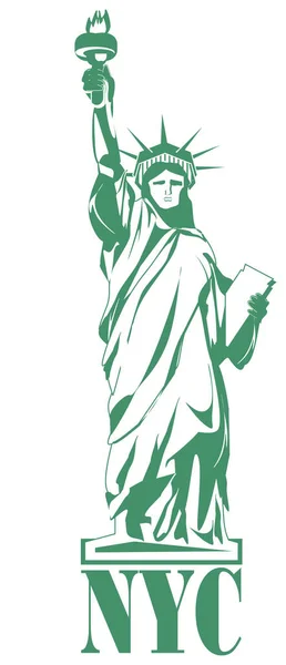 Nyc Green Statue Liberty — Stock Photo, Image