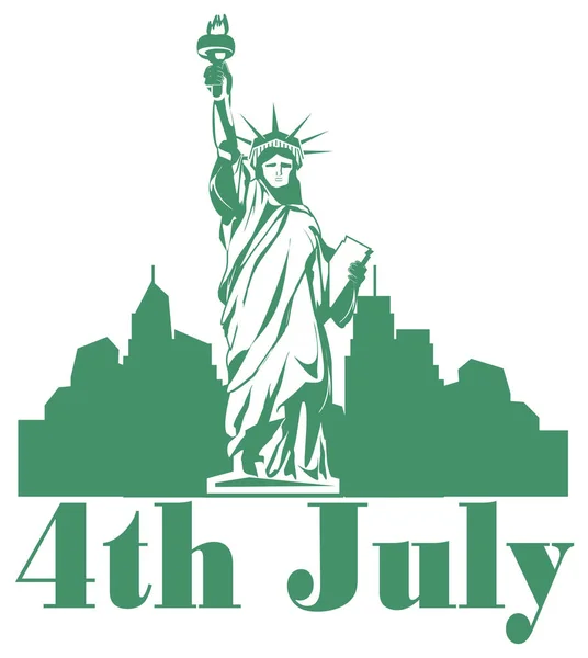 Statue Liberty July 4Th — Stock Photo, Image