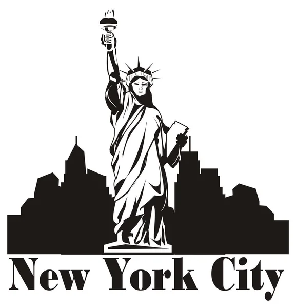 ニューヨークと自由の女神 — ストック写真