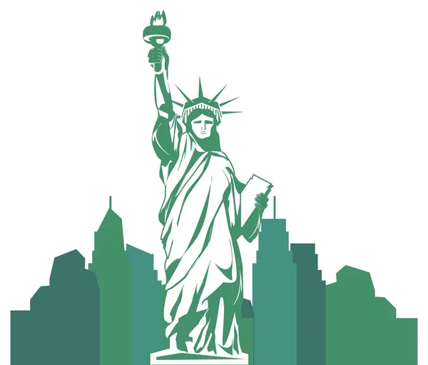 Green and white statue of liberty — Stock Image Green White Statue Liberty Stock Image