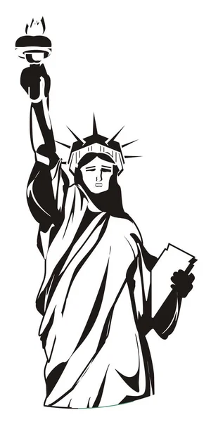 Black and white statue of liberty — Stock Image Black White Statue Liberty Stock Image