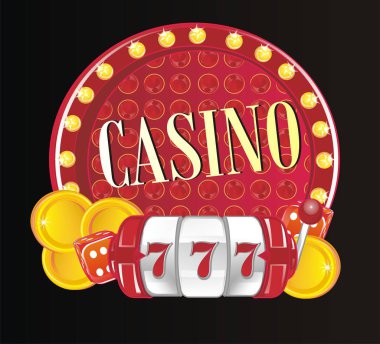 siyah arka planda casino araçları