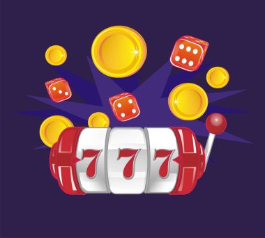 cips ve kırmızı zar ile yuvası