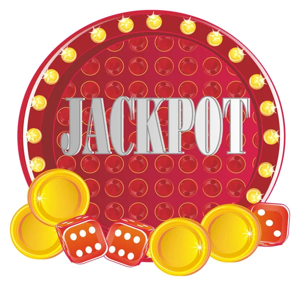 Symboles Casino Jackpot Mot Argent — Photo