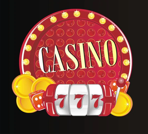 Strumenti Del Casinò Sfondo Nero — Foto Stock