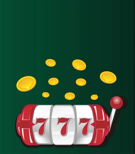 Slot Numbers Coins Green Backgorund — Stock Photo, Image