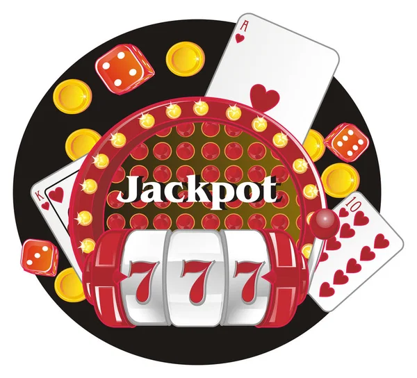 Symbols Slot Casino Black Background — Stock Photo, Image