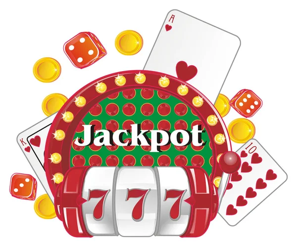 Muitos Sinais Coloridos Casino Jackpot — Fotografia de Stock