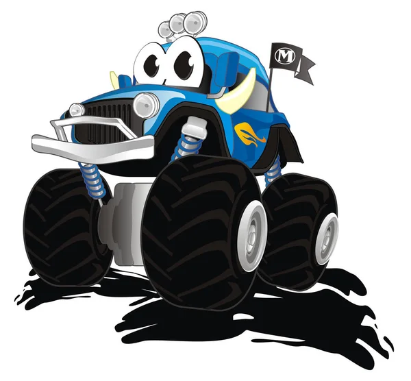 Lustiger Monstertruck Und Schwarzer Schlamm — Stockfoto